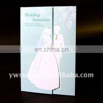 Exquisite groom and bride roll wedding invitation card