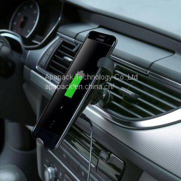 Metal Air Vent Car Holder With Wireless Fast Charger photo-3