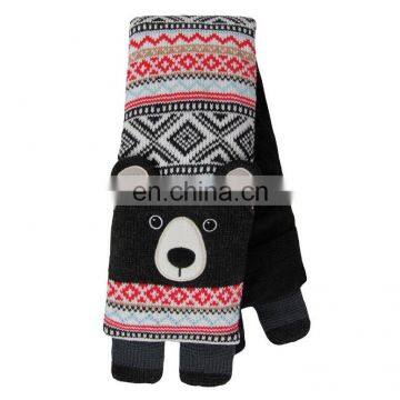 Microwavable Cute Black BEAR Neck Warmer Scarf