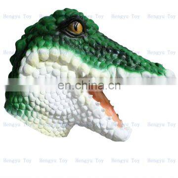 hot selling latex full head king mask pretty vivid rubber crocodile mask for 2014 world cup