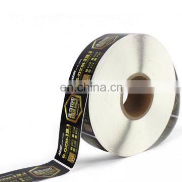 Wholesale custom-made colorful battery packaging adhesive label vinyl sticker roll