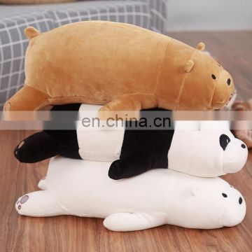 Soft plush polar bear panda sleeping buddy bed pillow cushion