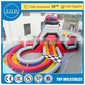 Golden Supplier bounce round obstacle course happy hop inflatable water slide China suppliers