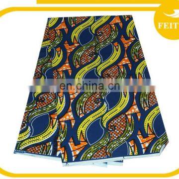 Fashion Print Cotton Hollandais African Yarn Dyed Super Wax Prints Fabric 6 Yards For Wedding Party