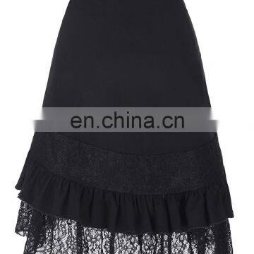 Belle Poque Vintage Women's Steampunk Gothic Clothing Gypsy Hippie High Stretchy Nylon-Cotton & Lace Skirts BP000205-1 photo-3