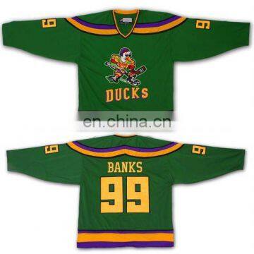 #00 GERMAINE Mighty Ducks Movie Ice Hockey Jersey