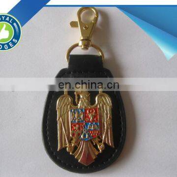 Custom High Quality Eagle Leather Key Chain for National Department