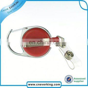 customized carabiner badge reel with pvc strap factory wholesale