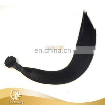 One Donor Shedding Free Cheap Black Hair Weft Hair Extensions Double Drawn Hair