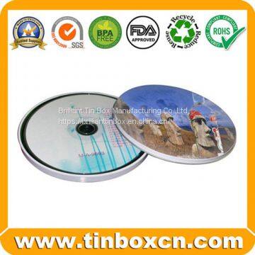 Round CD Tin Box for Metal CD Bag, Tin CD Case photo-3