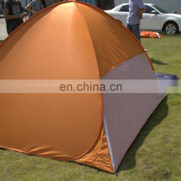 polyester Fabric and spring steel wire Pole pop up beach tent