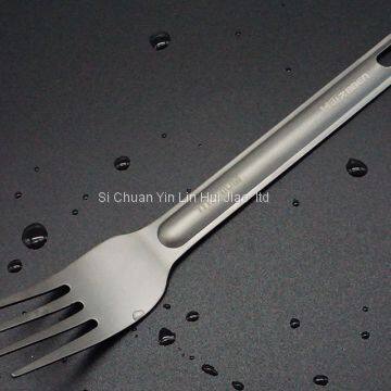 Titanium Spork - Lightweight & Strong Metal Spoon, Fork, Knife Cutlery Includes Storage Bag From Wild Peak photo-5