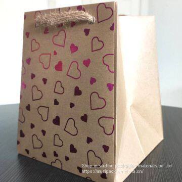 Trapezoidal Flower Foldable Handbag Kraft Paper Gilding, no Adhesive Bonding photo-2