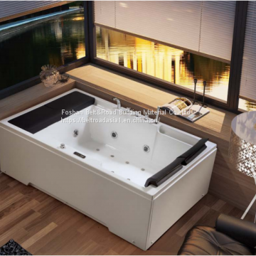 Two persons luxury massage factory price whirlpool indoor bathtub jacuzzi