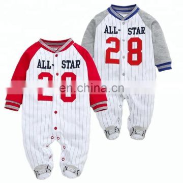 2018 New Arrival Long Sleeve Boutique Baby Romper