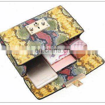 2020 Ladies PU Leather Shoulder Flap Bag Fashion Snake Skin Print Elegant Purse photo-5