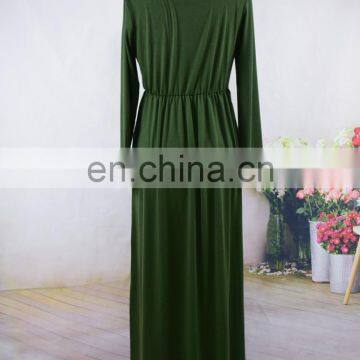 Women Girls Mommy and me Solid Color Jersey Fabric Knitted Maxi Long Sleeve Fall Dresses (this Link for Girls,1-10years) photo-4