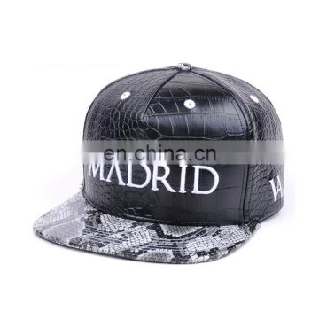 flat bill animal snake skin snapback cap hat