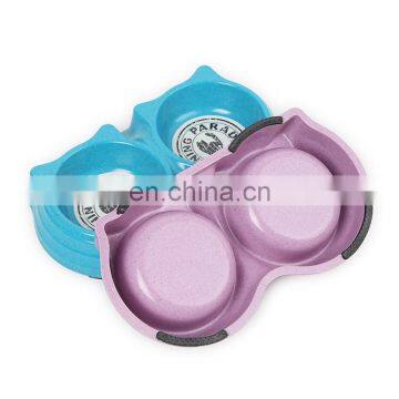 Eco-friednly Cat Bowl Bamboo Fiber Dog Bowl Double Pet Bowl photo-4