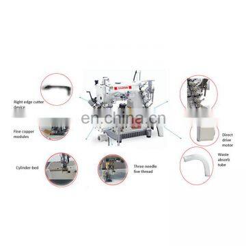 LT 600-38UTD Direct Drive Right Cutter Cylinder Bed Industrial Interlock Sewing Machine With Auto Trimmer photo-3