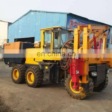 Hydraulic Six Wheel Ramming Piling and Pile Driver Guardrail Fixing Machine Ramming Piling Machine photo-3