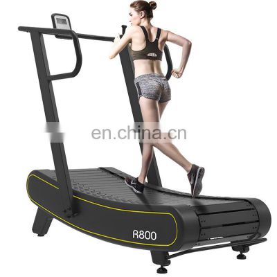 Home use foldable sports exercise with digital display and 3 Resistance Levels Curved treadmill & air runner running machine