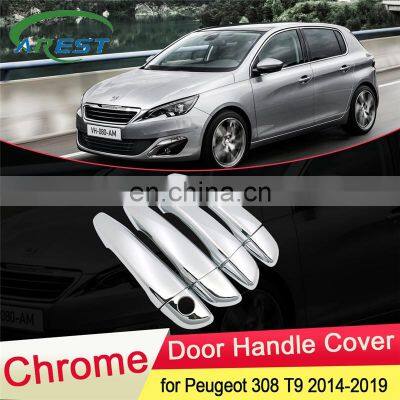 for Peugeot 308 T9 SW GT 2014 2015 2016 2017 2018 2019 Luxuriou Chrome Door Handle Cover Trim Car Set Catch Styling Accessories