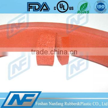 rectangular shape silicone closed cell profile rubber