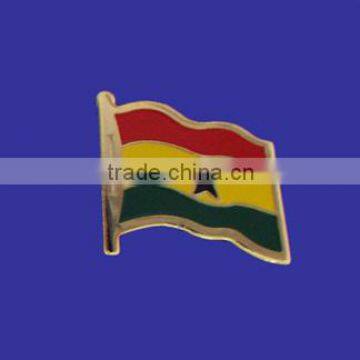 Personalized design high quality cloisonne hard enamel filled Ghana Flag Lapel Pin