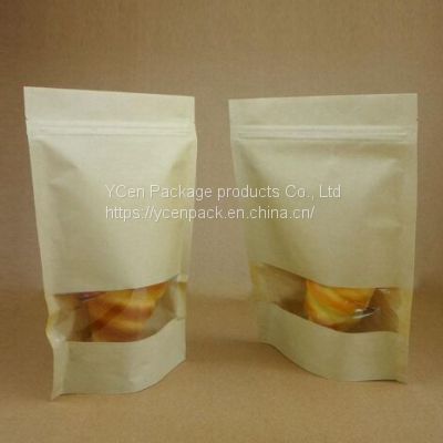 OEM food packing stand up pouches with zipper top