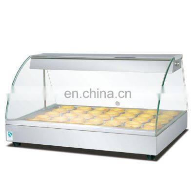 Mini Table Top Glass Electric Hot Egg Tart Showcase