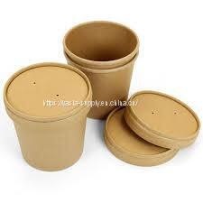Food packaging paper soup cup containers supplier of kraft paper bowl disposable eco friendly food container