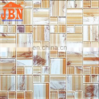 Waterjet Mosaic Brick Mosaic Tile Crystal Glass Mosaic Tiles for Kitchen Bathroom Wall Tile