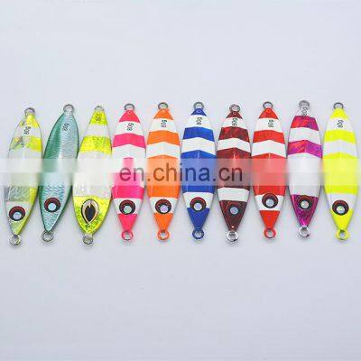 40g-250g3D eye artificial metal lead fish hard baits jigs lures Minnow slow fall Fishing head jigs Made in China