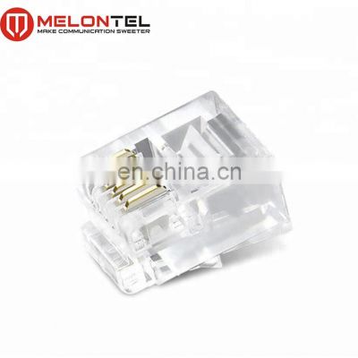 MT-5052A  China Supply CAT.3 elephone Plug UTP Type 6P6C Connector, rj12 6p6c Modular Plug, RJ12 Plug