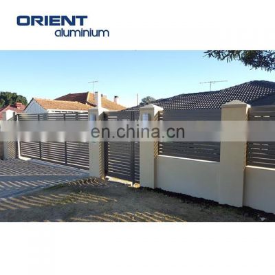 Aluminum metal welded clear view outdoor fence panels picket privacy fence