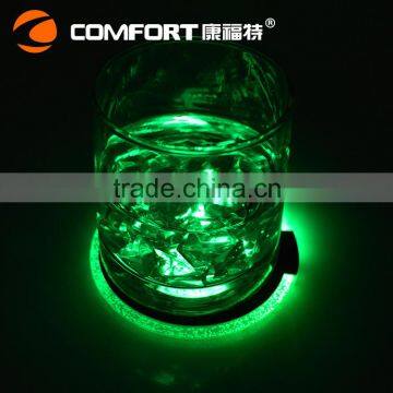 Led light drink bottle serving coaster