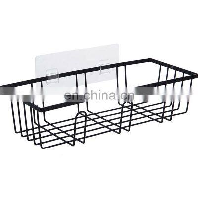 Single Steel Powder Coating Bathroom Shelves Wall Mounted Rack Metal Bathroom Organizer Rack