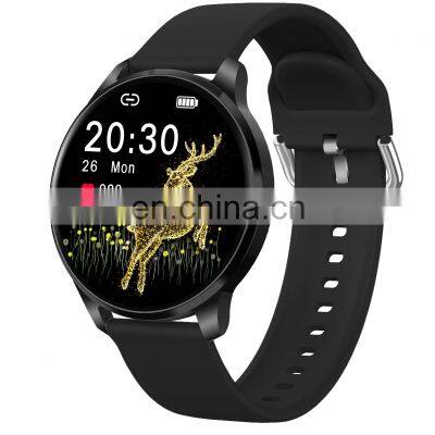 LW29 Women Men Smart Watch Message Reminder Sleep Monitoring Music Player Exercise Heart Rate Smart Watch Round Shape