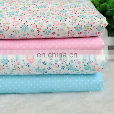 Cotton printed fabric Blue and pink little broken dot AB pillowcase DIY cotton twill fabric