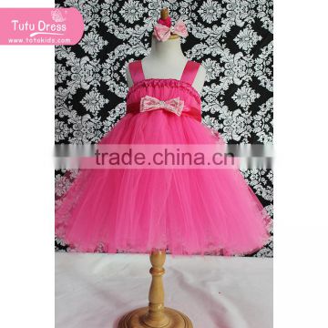 Wholesale Long Tutu Dress Summer Dance Party Dress hot pink tulle dress