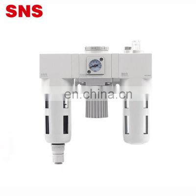 SNS pneumatic SAC Series FRL unit air source treatment combination air filter pressure regulator with lubricator