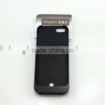 Hot selling slim induction charger for iphone5 with external battery case