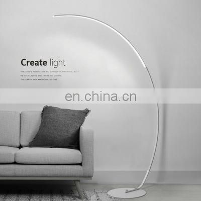 Home Black White Line Floor Light LED Modern Floor Lamp Standing Lamp for Living Room Bedroom Study