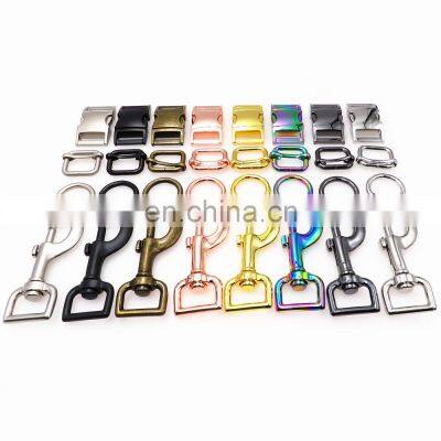 Pop Color Metal Hardware Rainbow Buckle Slider D Ring Snap Hook For Dog Accessories Bags photo-4