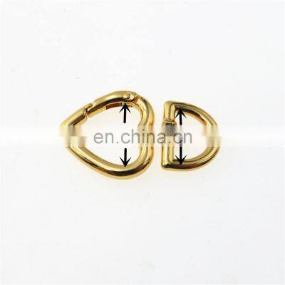 Heart Shape Spring Snap Hook Closes Locking Clip Spring Type Clasps Carabiner for Bags Keychains photo-2