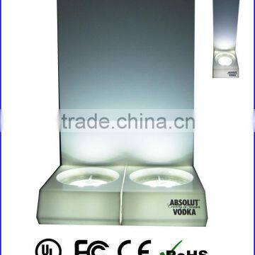 bottle glorifier with led lights nice acrylic bottle display for promotion&advertising gift