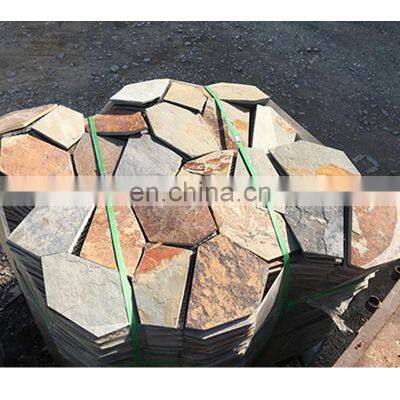 used irregular natural slab slate stone flagstone paving slabs tile floor block