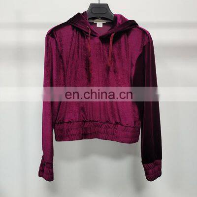 New Fashion Solid Color Sports Plus Velvet Sweatshirt Long-Sleeved Pullover Casual Women Hoodies