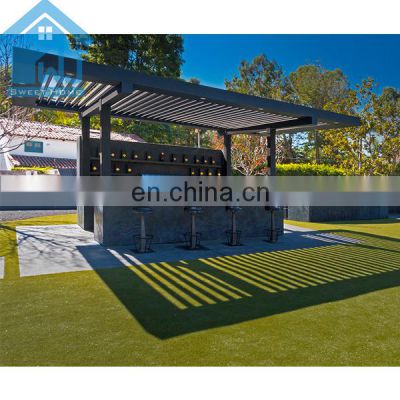 Motorized Luxury Sun Shade Aluminum Gazebo Roof with Side Screen in Customized Sizes aluminum pergola parts